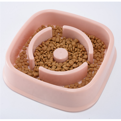 Plastic Pet Food Bowl Slow Feed Slow Down Eating Dog Pet Feeder for dogs and cats